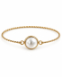 Preview: Perlen Armreif Gold, Perlenschmuck Damen, Vergoldeter Edelstahl Armreif, Schmuck Geschenk für Freundin, Geschenk für Frauen zum Geburtstag